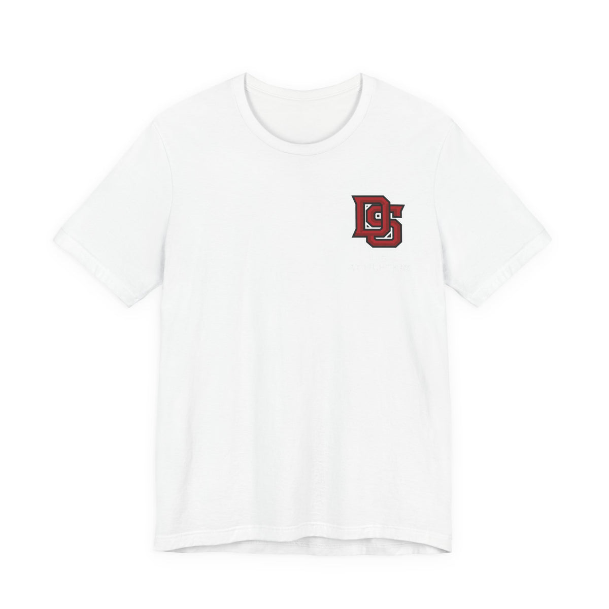 DS Logo Chest Tee — Retro Collegiate Short Sleeve T-Shirt