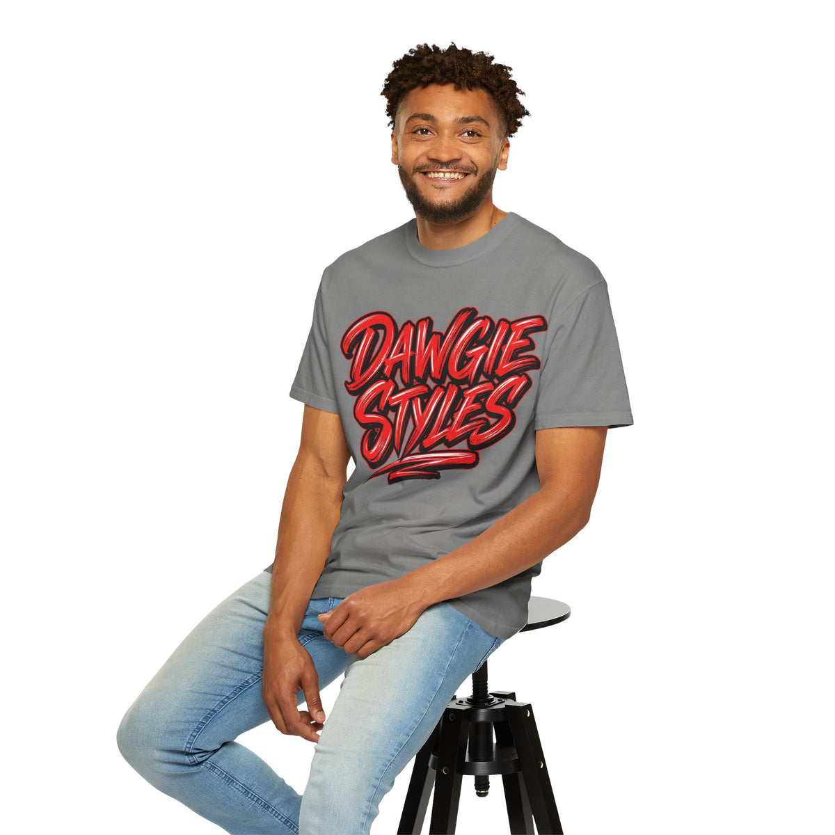 Dawgie Styles Graphic T-Shirt — Bold Red Streetwear Tee