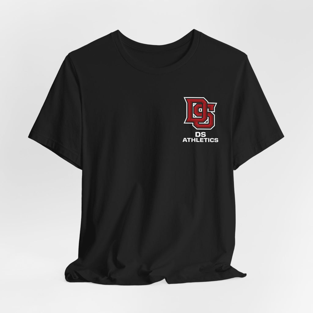 DS Logo Chest Tee — Retro Collegiate Short Sleeve T-Shirt