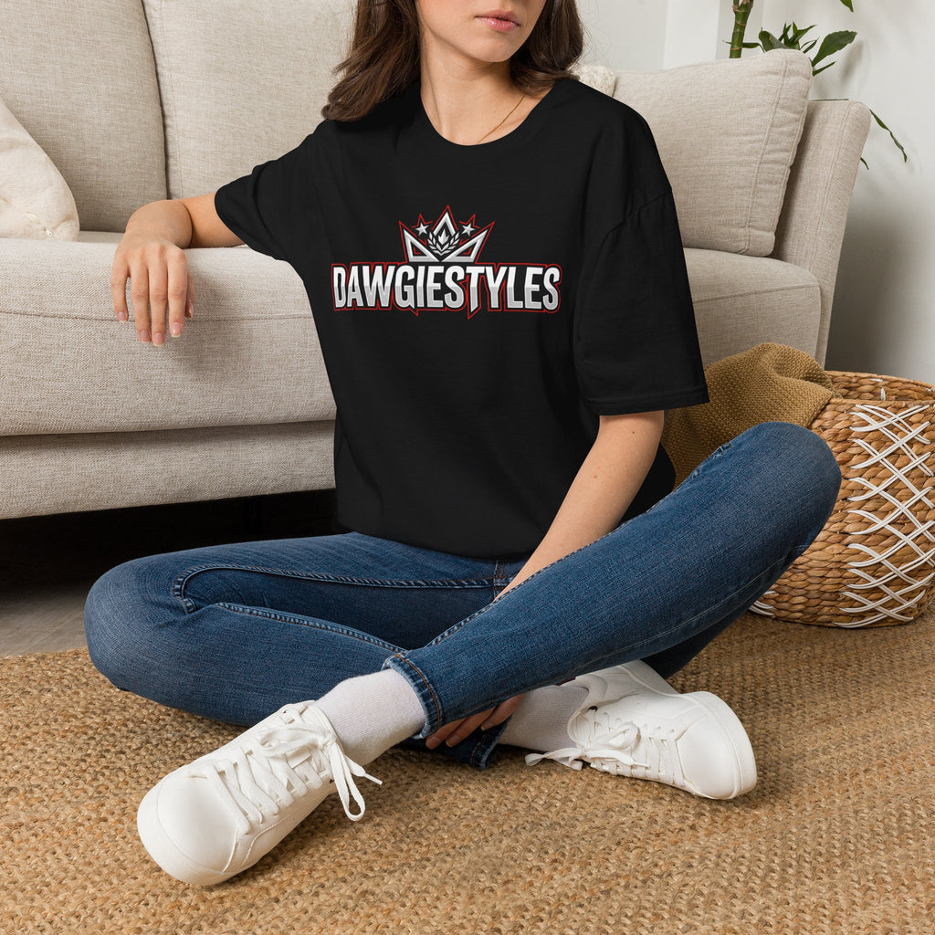 DawgieStyles Logo T-Shirt — Casual Graphic Tee with Crown Emblem
