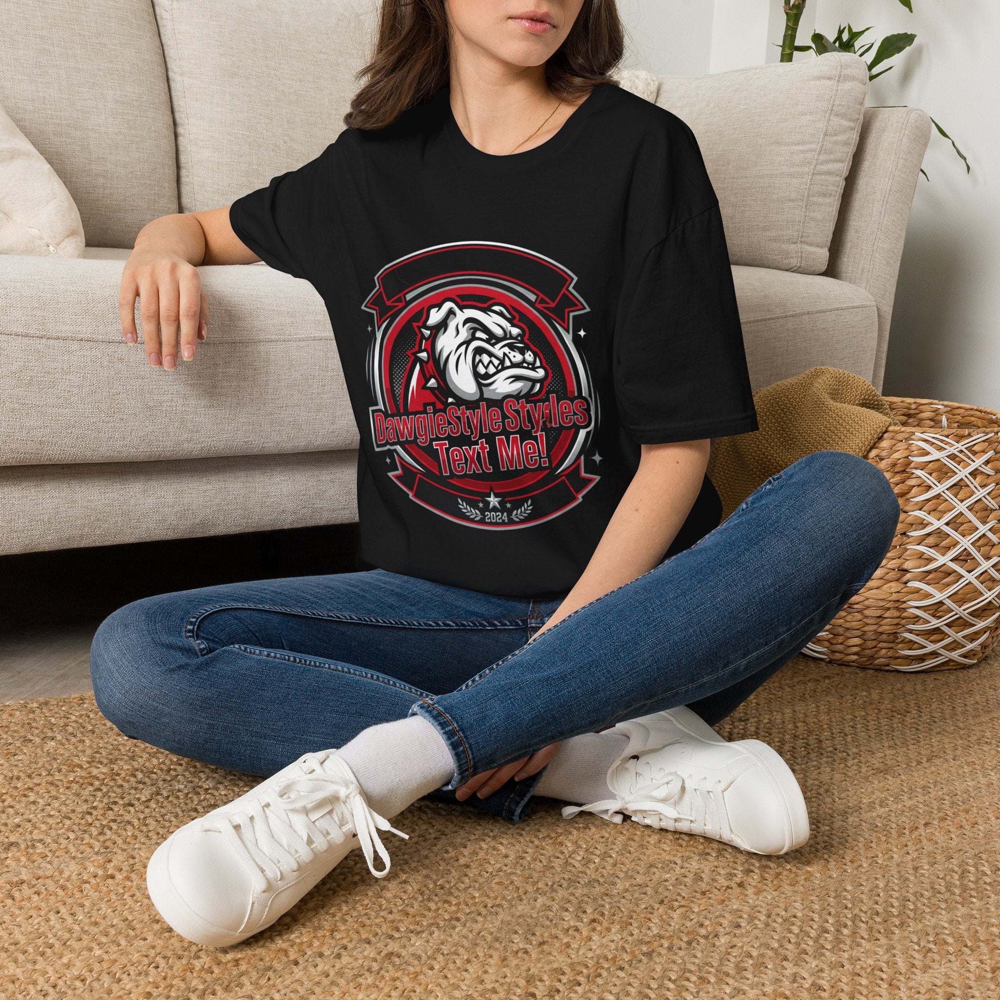 Bulldog Crest T-Shirt — Custom Text College Team Tee