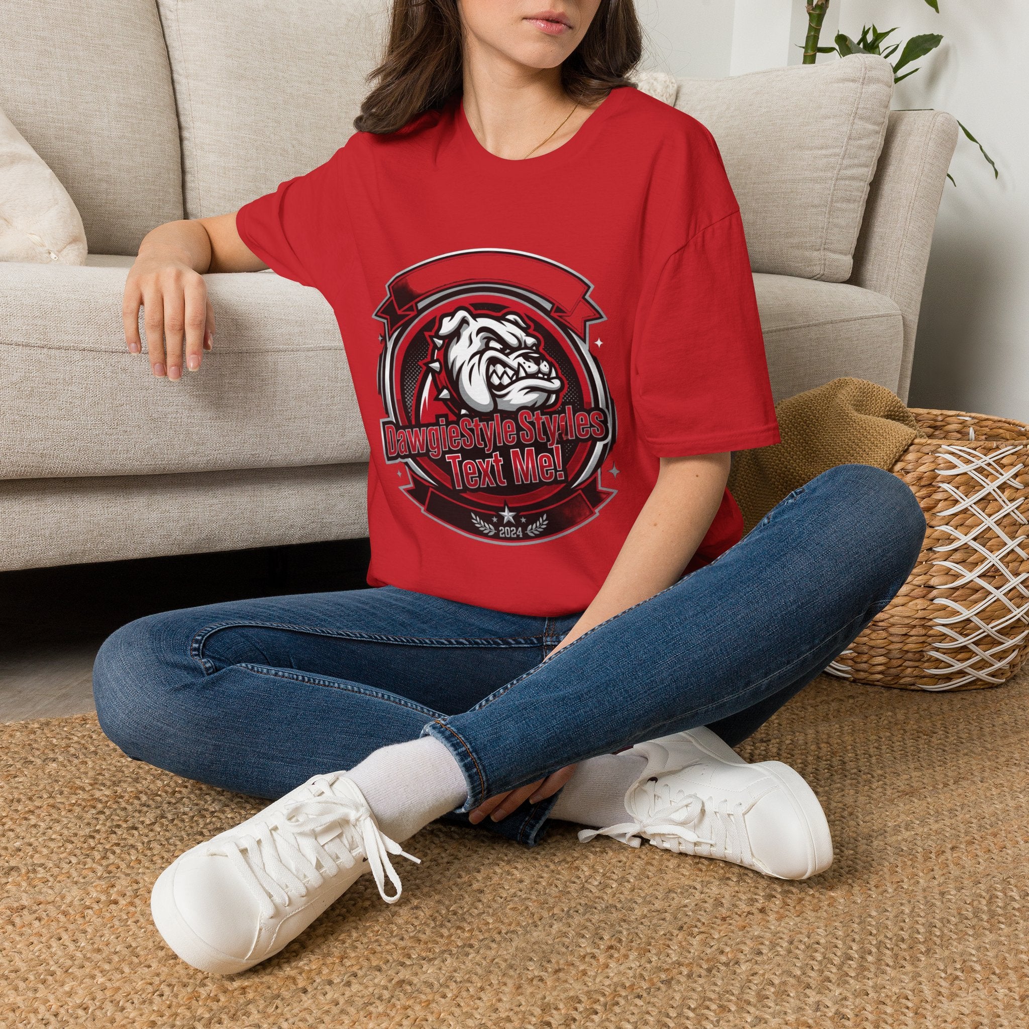 Bulldog Crest T-Shirt — Custom Text College Team Tee