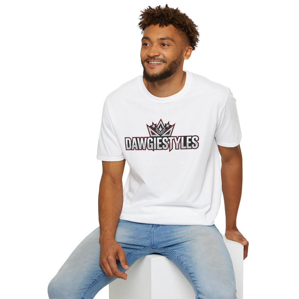DawgieStyles Logo T-Shirt — Casual Graphic Tee with Crown Emblem