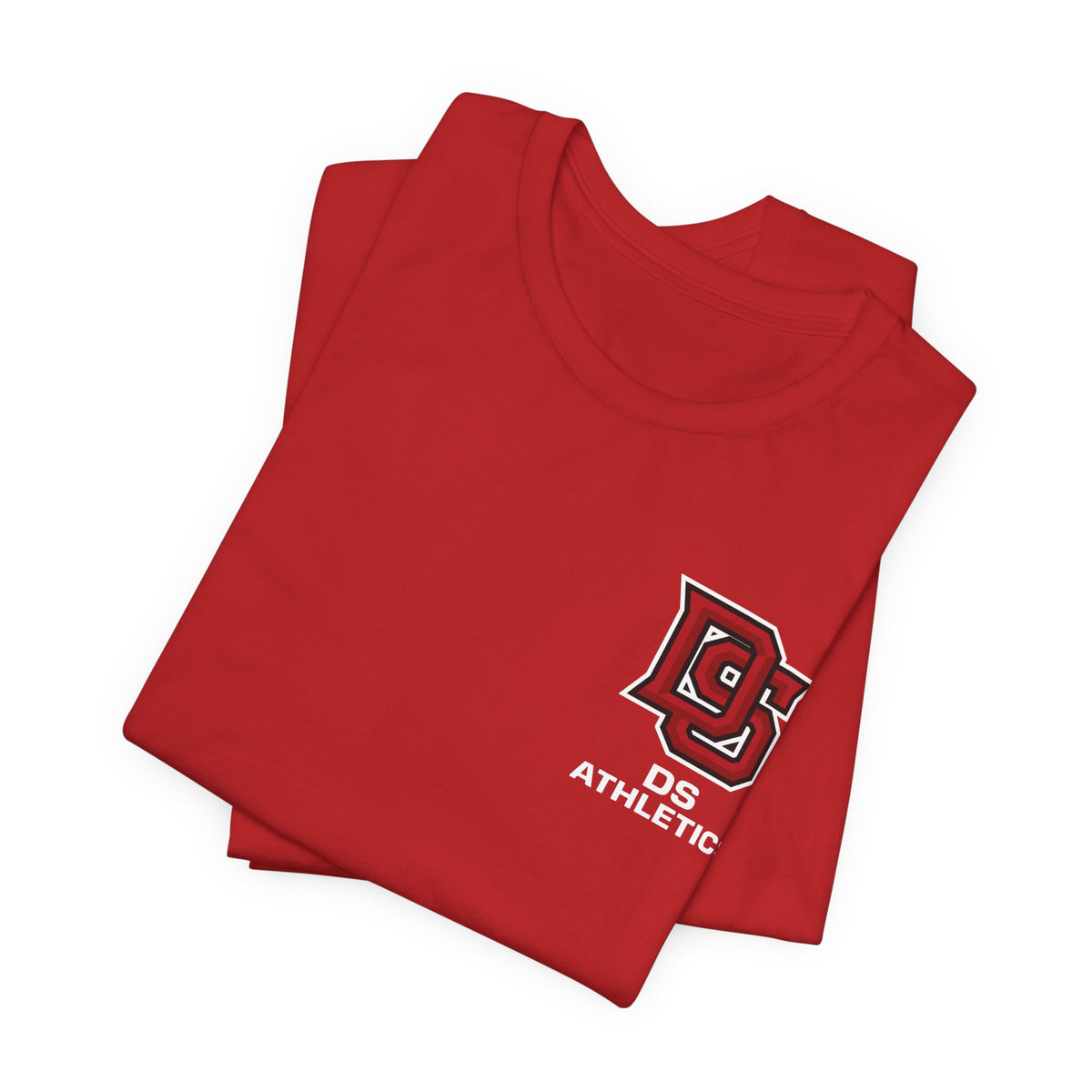 DS Logo Chest Tee — Retro Collegiate Short Sleeve T-Shirt