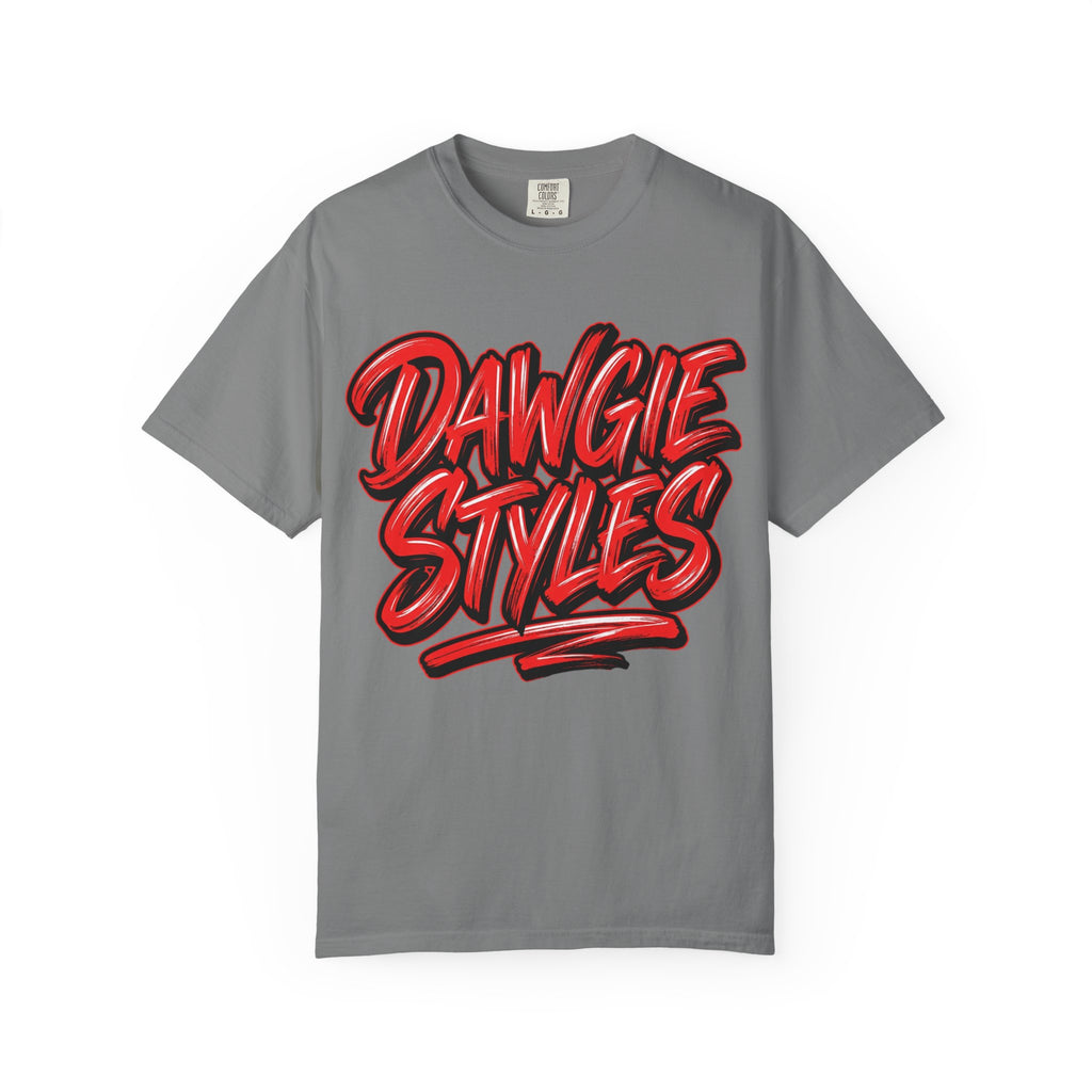 Dawgie Styles Graphic T-Shirt — Bold Red Streetwear Tee