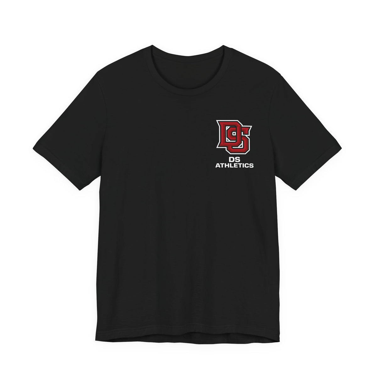 DS Logo Chest Tee — Retro Collegiate Short Sleeve T-Shirt