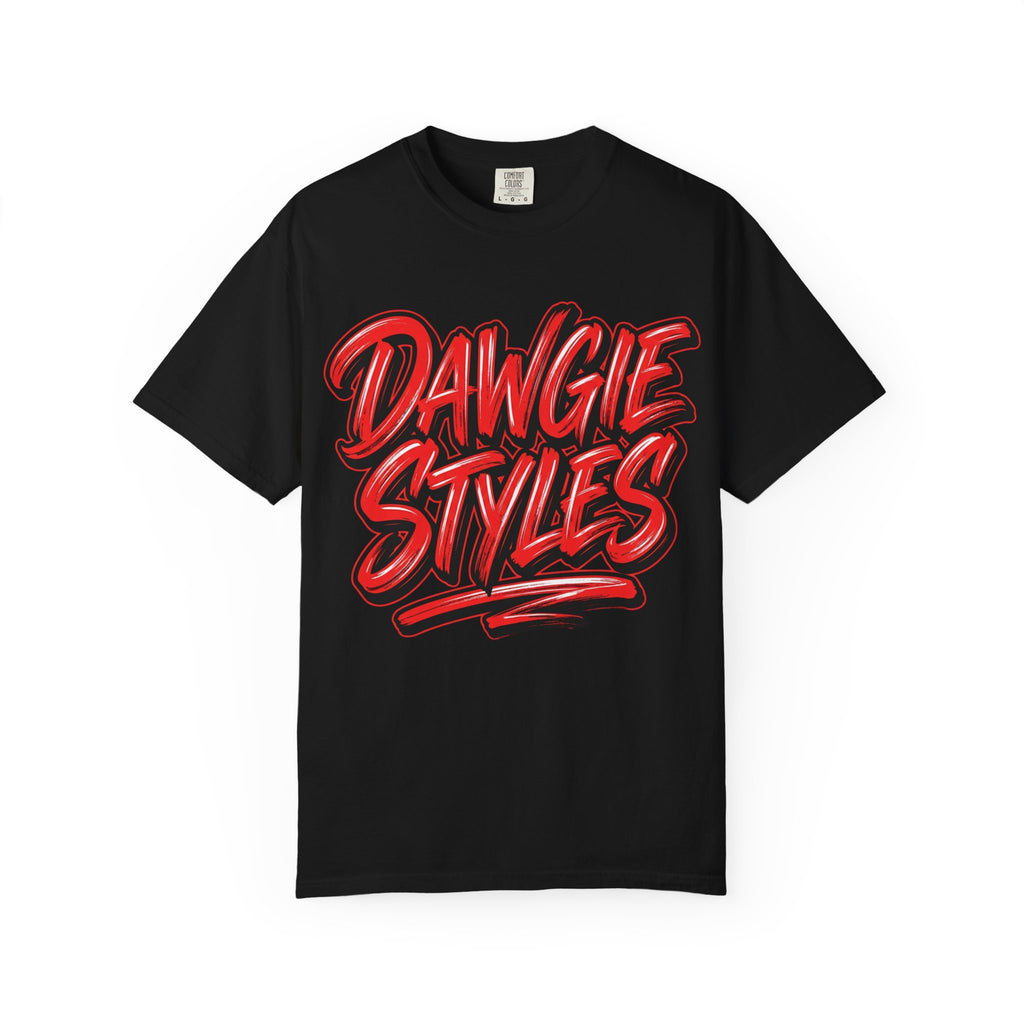 Dawgie Styles Graphic T-Shirt — Bold Red Streetwear Tee
