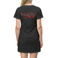 DawgiStyles "Text Me" Graphic T-Shirt Dress — Casual Black AOP Summer Dress