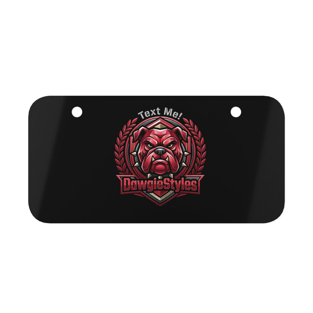 Mini License Plate — 'DawgieStyles' Bulldog Emblem Decorative Plate