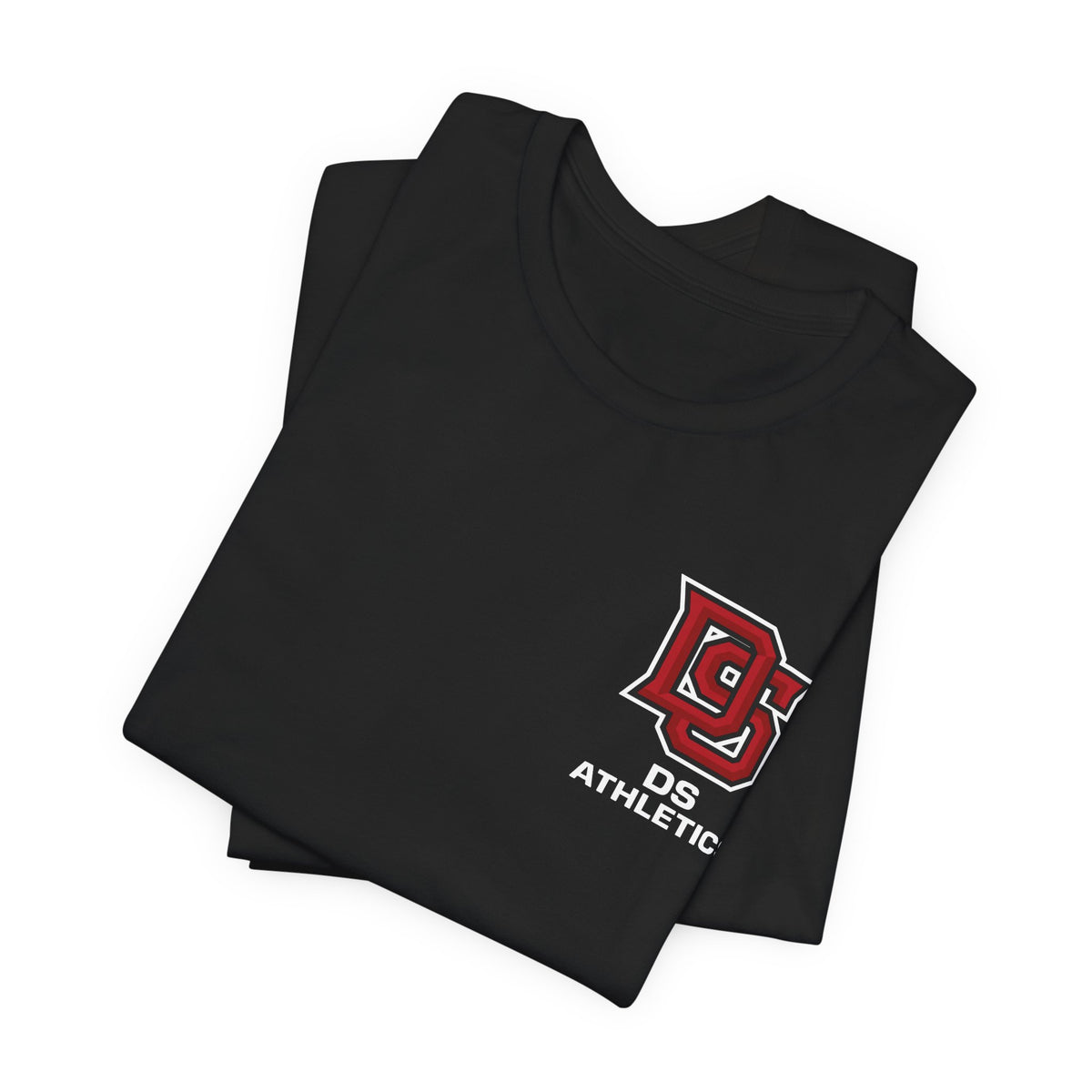 DS Logo Chest Tee — Retro Collegiate Short Sleeve T-Shirt