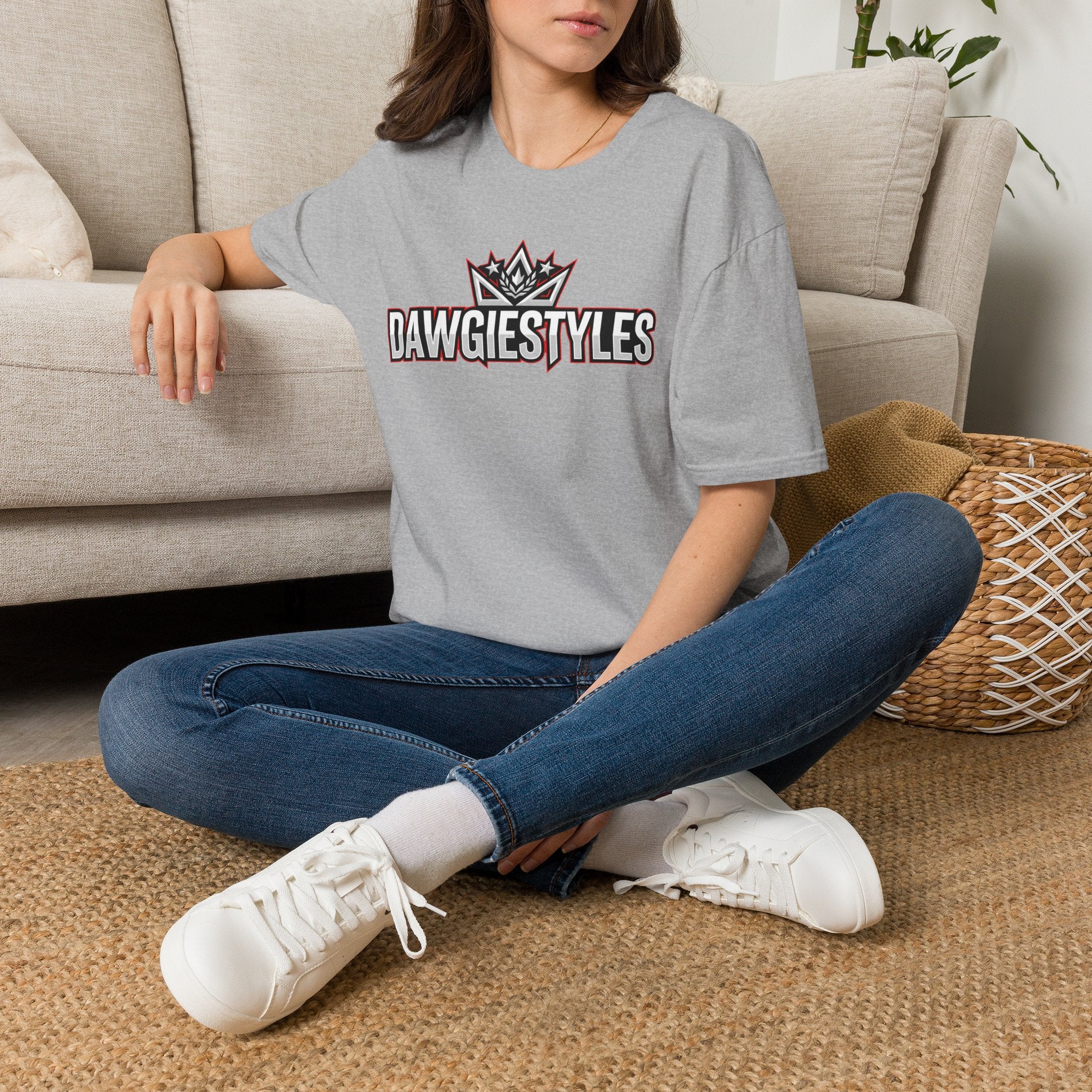 DawgieStyles Logo T-Shirt — Casual Graphic Tee with Crown Emblem