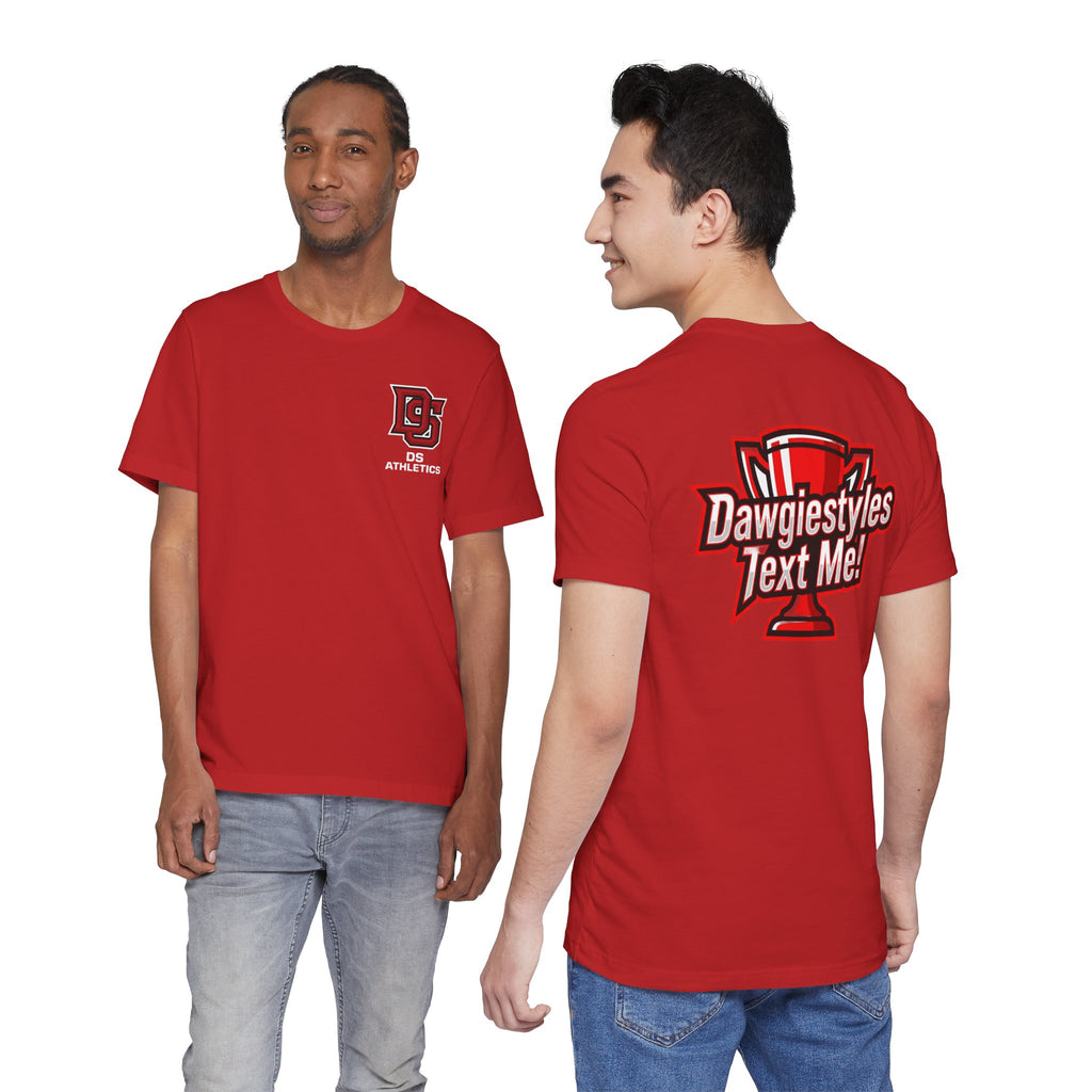 DS Logo Chest Tee — Retro Collegiate Short Sleeve T-Shirt