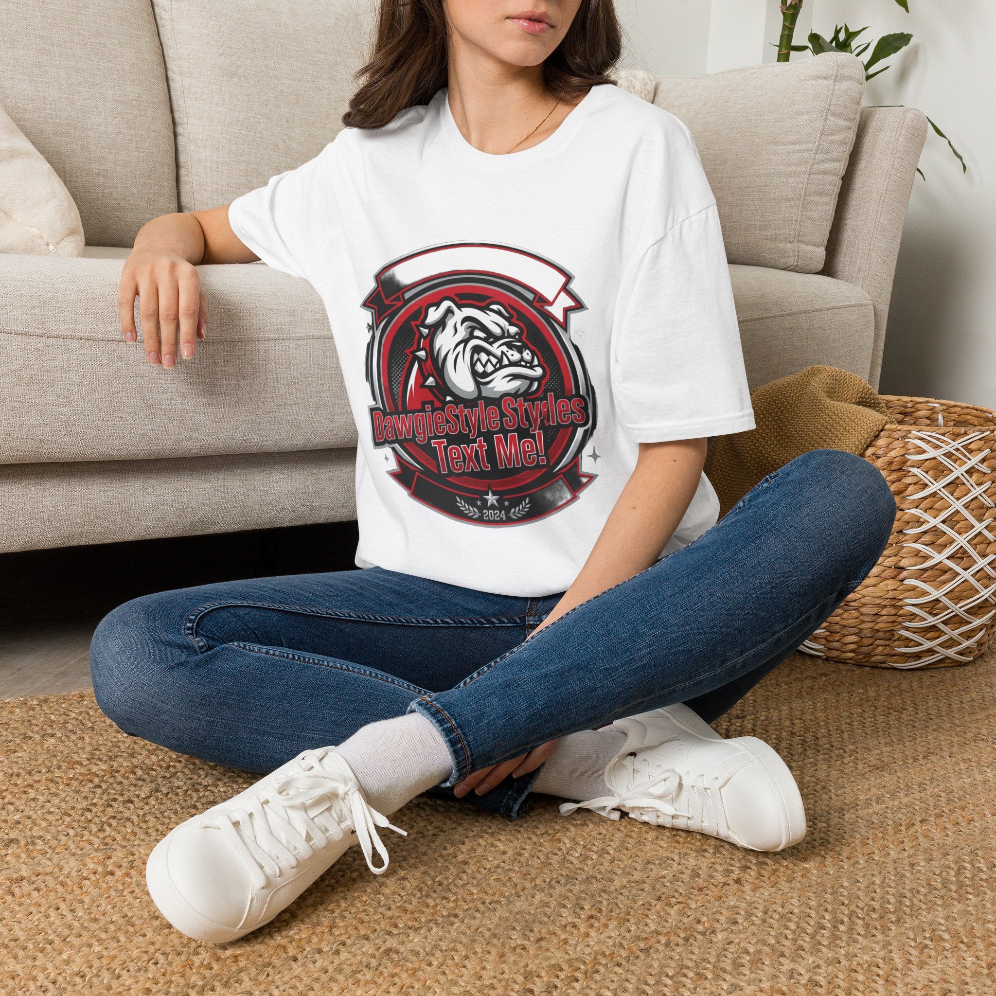 Bulldog Crest T-Shirt — Custom Text College Team Tee