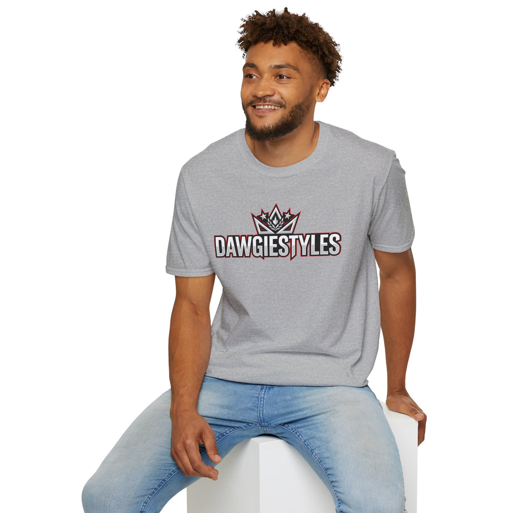 DawgieStyles Logo T-Shirt — Casual Graphic Tee with Crown Emblem