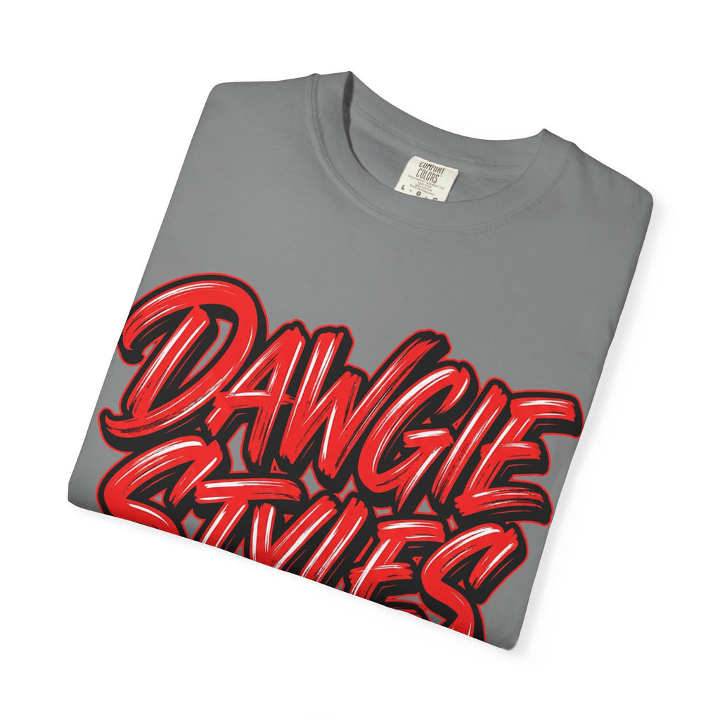 Dawgie Styles Graphic T-Shirt — Bold Red Streetwear Tee