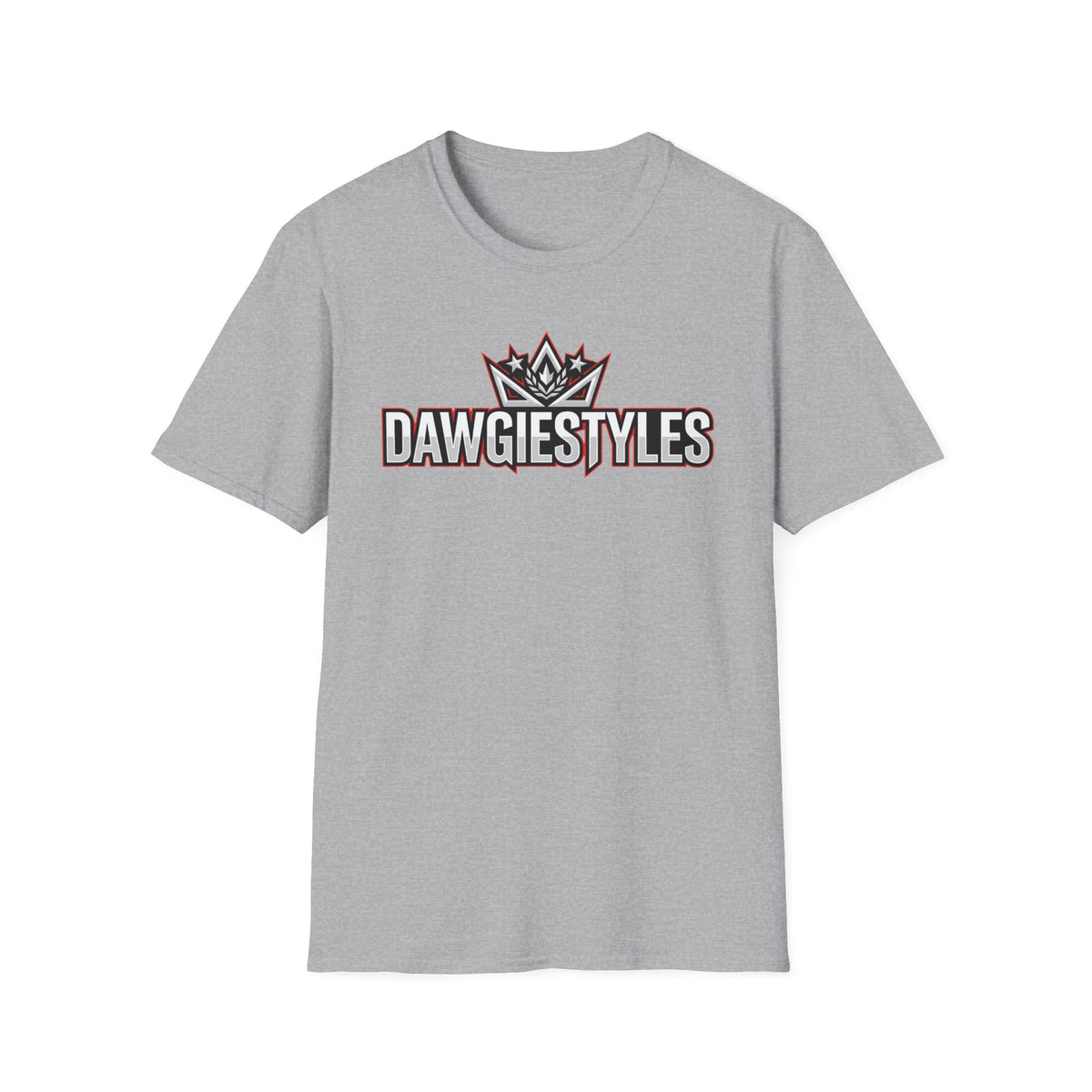 DawgieStyles Logo T-Shirt — Casual Graphic Tee with Crown Emblem