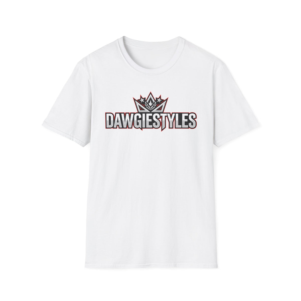 DawgieStyles Logo T-Shirt — Casual Graphic Tee with Crown Emblem