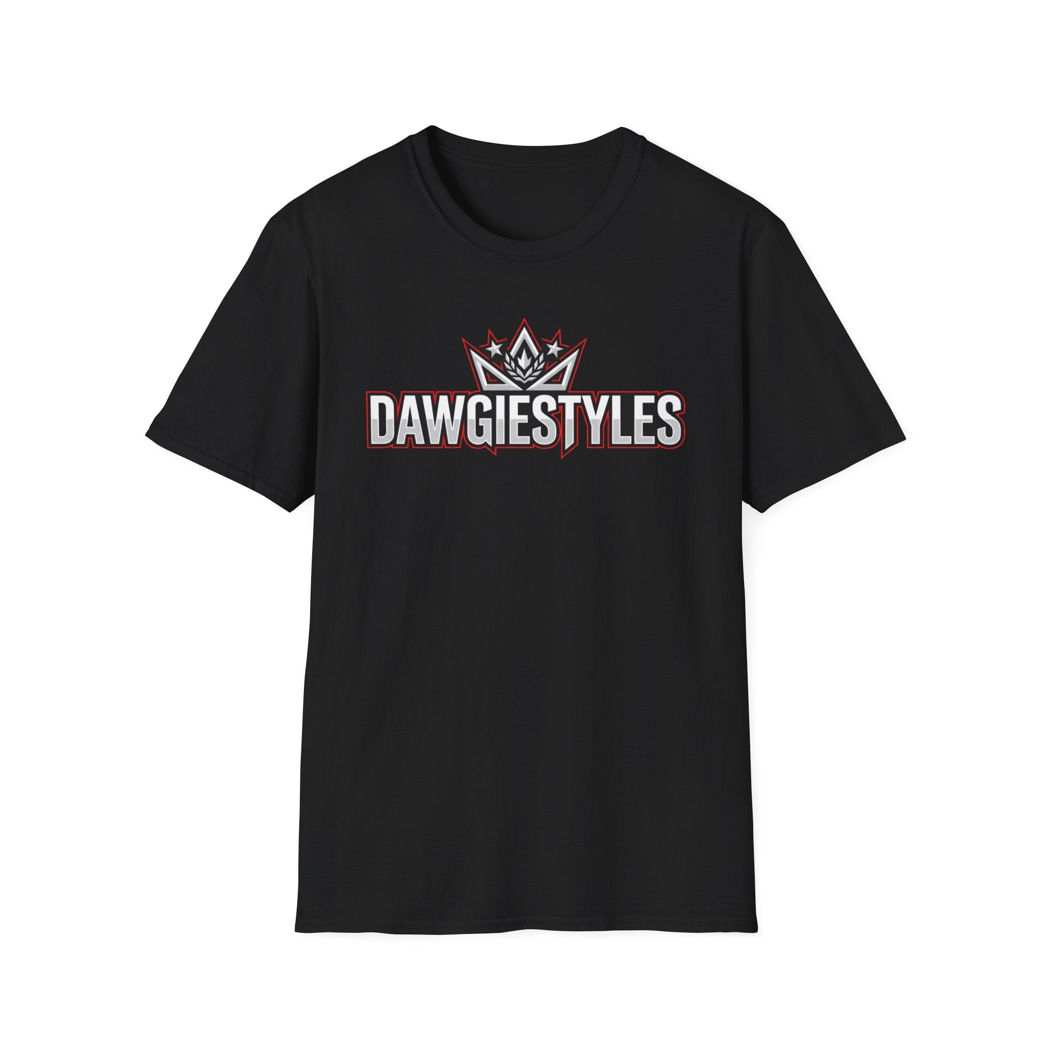 DawgieStyles Logo T-Shirt — Casual Graphic Tee with Crown Emblem