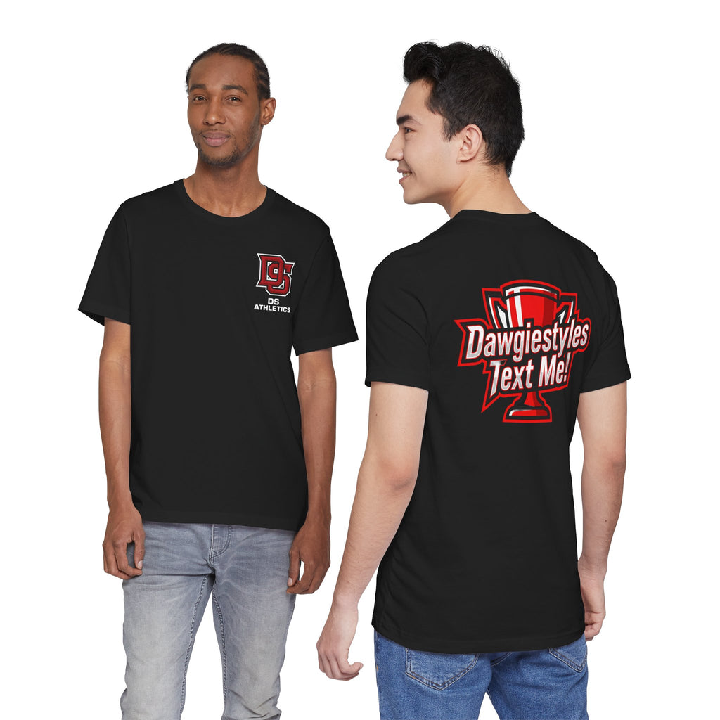 DS Logo Chest Tee — Retro Collegiate Short Sleeve T-Shirt