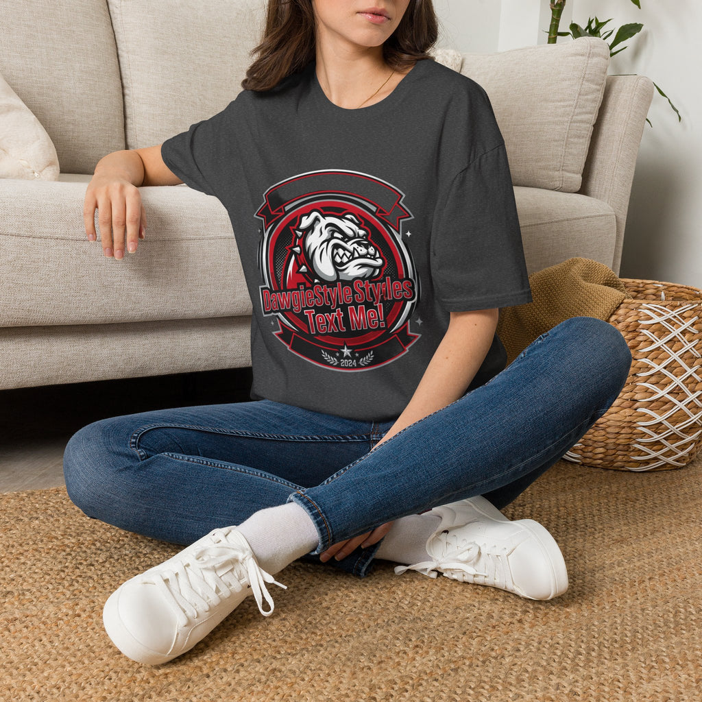 Bulldog Crest T-Shirt — Custom Text College Team Tee
