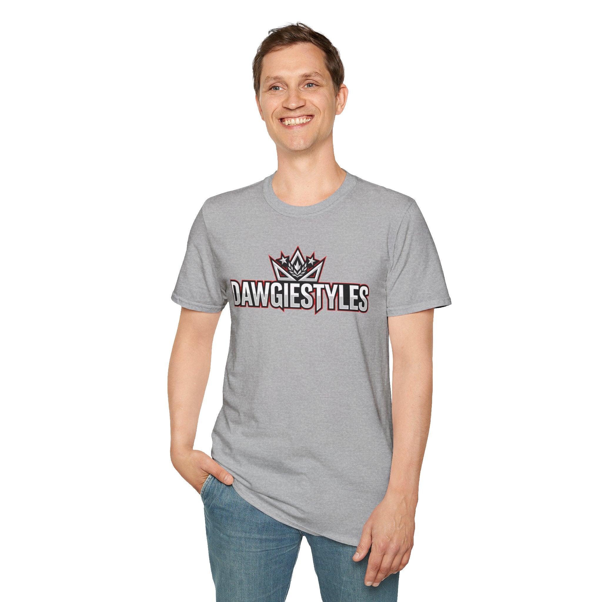 DawgieStyles Logo T-Shirt — Casual Graphic Tee with Crown Emblem
